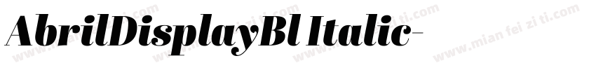 AbrilDisplayBl Italic字体转换
